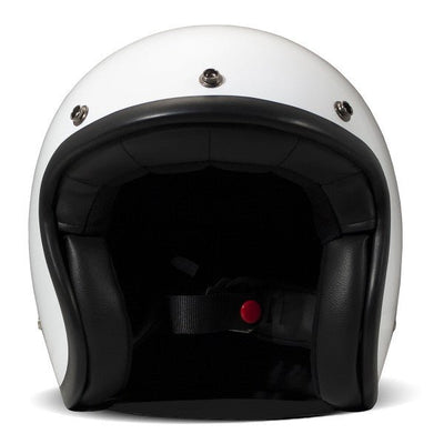 DMD Jet Retro Solid White Open face Helmet | Veloce Club