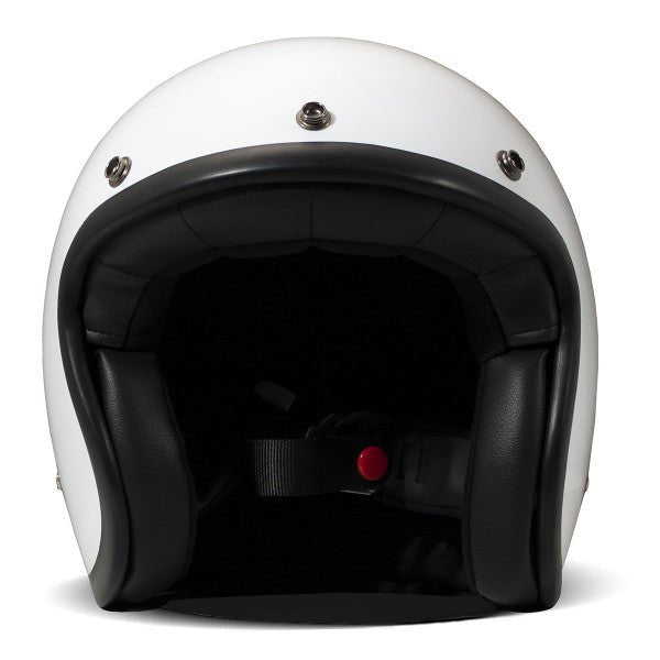 DMD Jet Retro Solid White Open face Helmet | Veloce Club