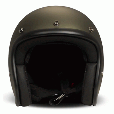 DMD Jet Retro Olive Gold Open face Helmet | Veloce Club