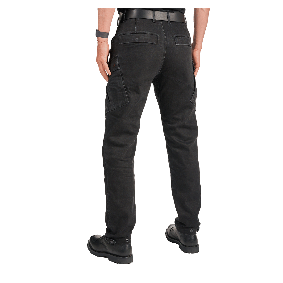 Pando Moto Mark AAA Cargo Pants in Black | Veloce Club
