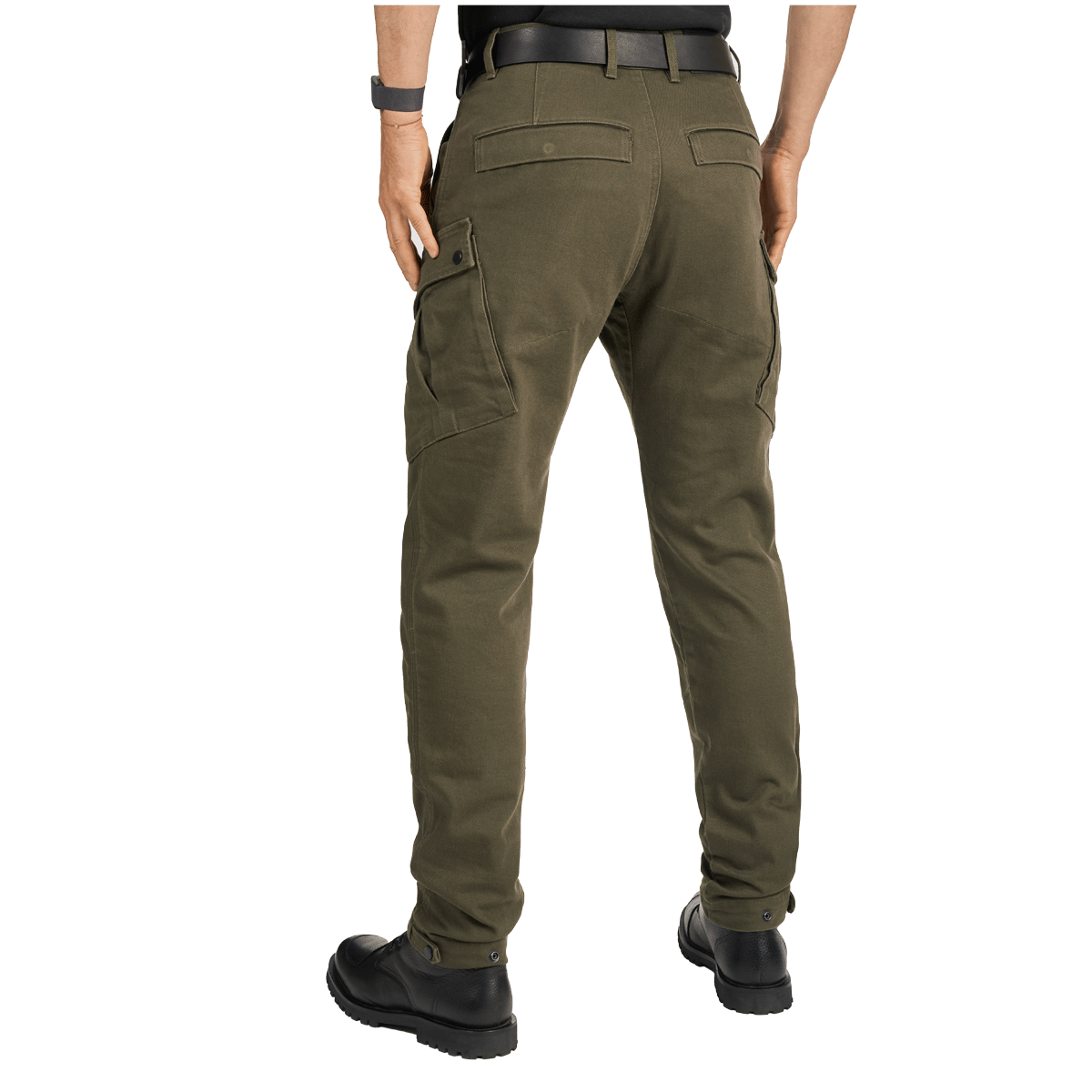 Pando Moto Mark AAA Cargo Pants in Olive | Veloce Club