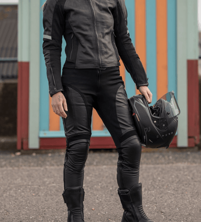 Fiona Black Leather Trousers - available at Veloce Club