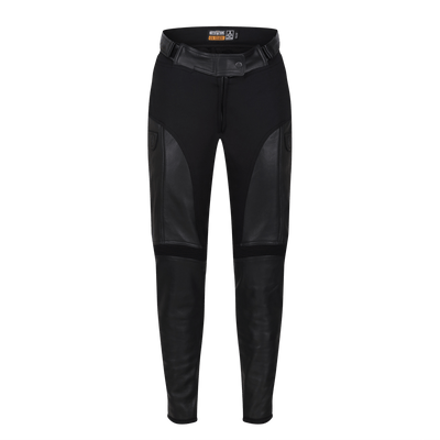 Fiona Black Leather Trousers - available at Veloce Club