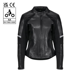 Fiona Leather Jacket Black - available at Veloce Club