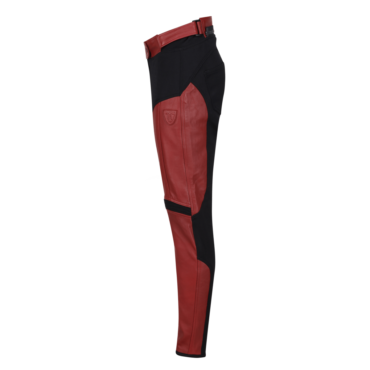 Fiona Red Leather Trousers - available at Veloce Club