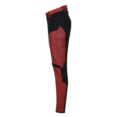 Fiona Red Leather Trousers - available at Veloce Club