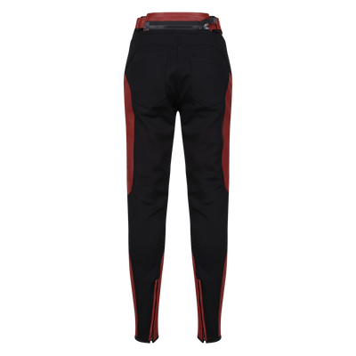 Fiona Red Leather Trousers - available at Veloce Club