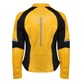 Fiona Yellow Leather Jacket - available at Veloce Club
