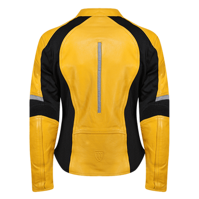 Fiona Yellow Leather Jacket - available at Veloce Club