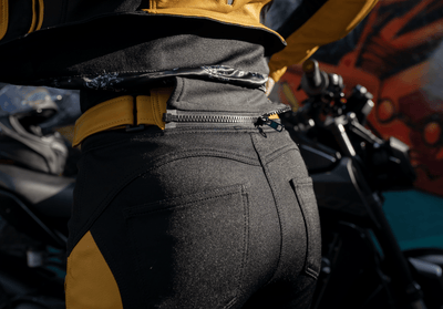 Fiona Yellow Leather Trousers - available at Veloce Club