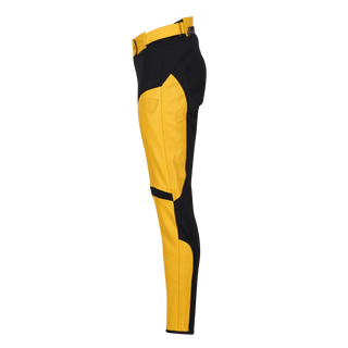 Fiona Yellow Leather Trousers - available at Veloce Club