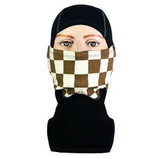 Goldtop Merino Wool Balaclava - Gold & White - available at Veloce Club