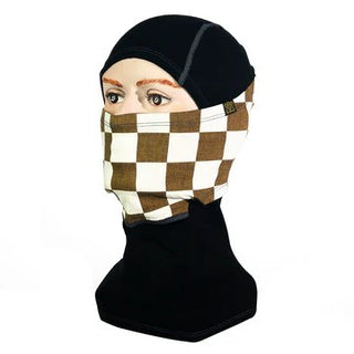 Goldtop Merino Wool Balaclava - Gold & White - available at Veloce Club