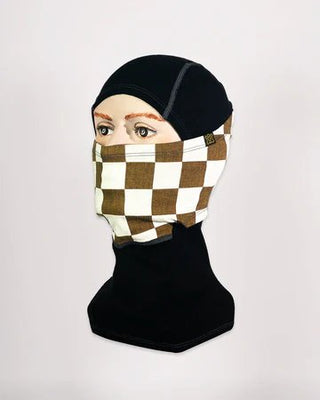 Goldtop Merino Wool Balaclava - Gold & White - available at Veloce Club