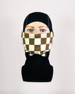 Goldtop Merino Wool Balaclava - Gold & White - available at Veloce Club