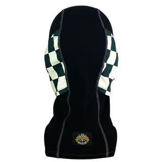 Goldtop Merino Wool Balaclava - Green & White - available at Veloce Club