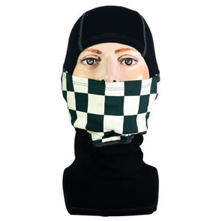 Goldtop Merino Wool Balaclava - Green & White - available at Veloce Club