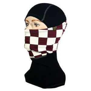 Goldtop Merino Wool Balaclava - Red & White - available at Veloce Club