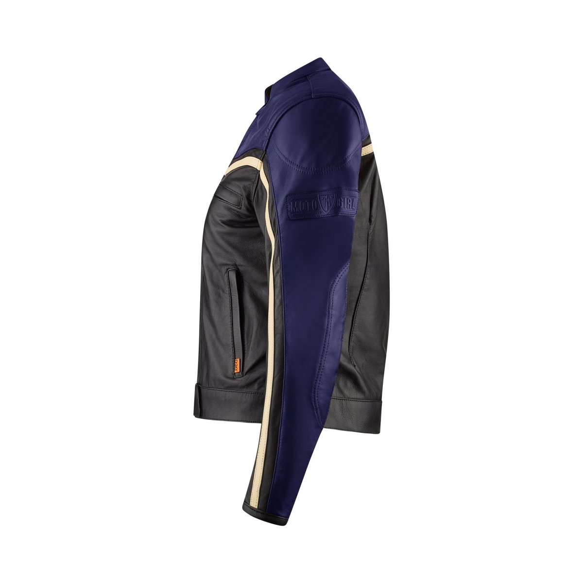 MotoGirl Hayley Purple Leather Jacket available at Veloce Club