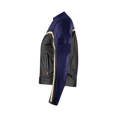 MotoGirl Hayley Purple Leather Jacket available at Veloce Club