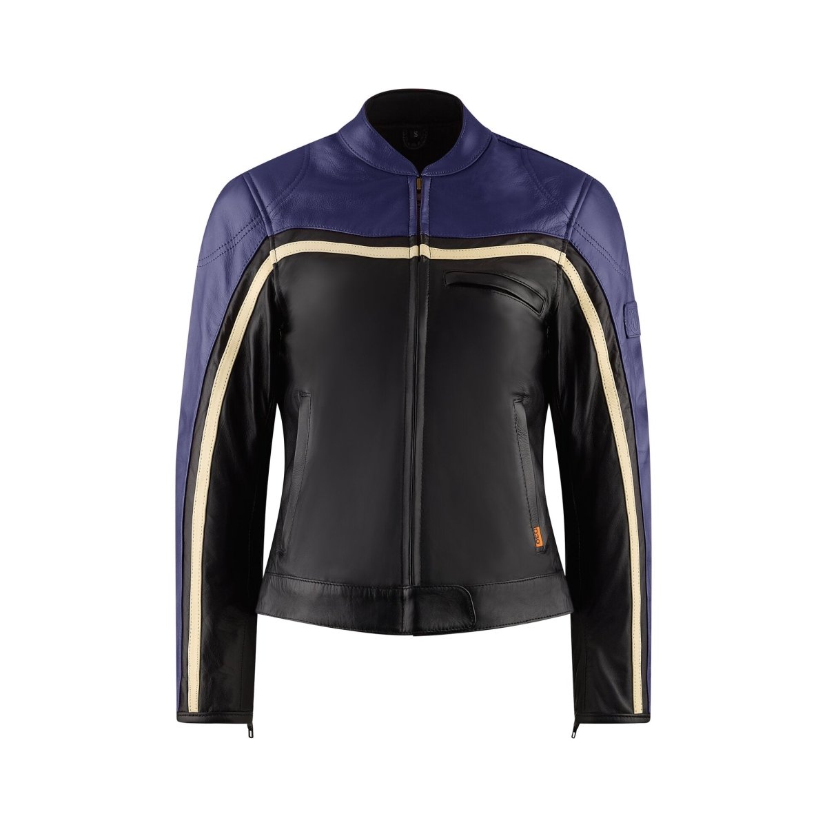 MotoGirl Hayley Purple Leather Jacket available at Veloce Club