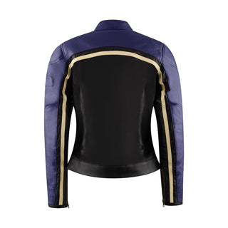 Hayley Purple Leather Jacket - available at Veloce Club
