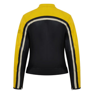 Hayley Yellow Leather Jacket - available at Veloce Club