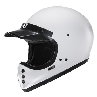 HJC V60 Plain in White - available at Veloce Club