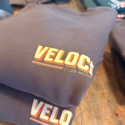 Veloce Club Malibu Motorcycle Sweatshirt in Brown