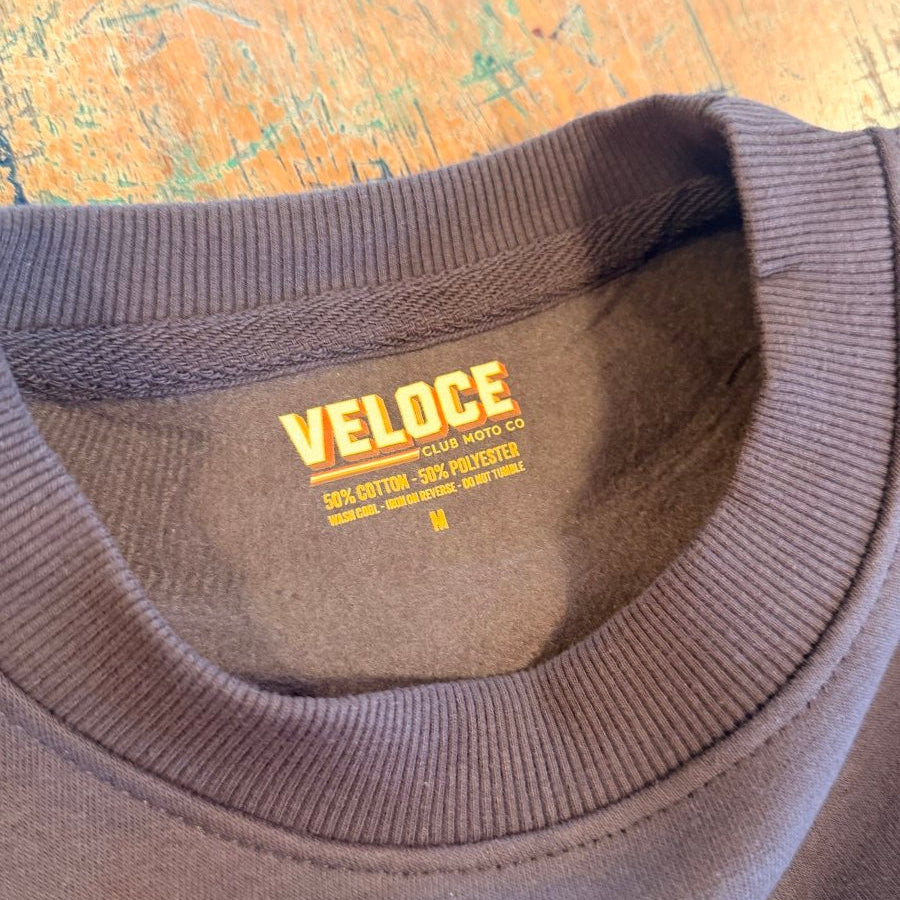 Veloce Club Malibu Motorcycle Sweatshirt in Brown