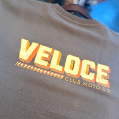 Veloce Club Malibu Motorcycle Sweatshirt in Brown