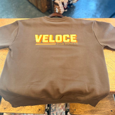 Veloce Club Malibu Motorcycle Sweatshirt in Brown