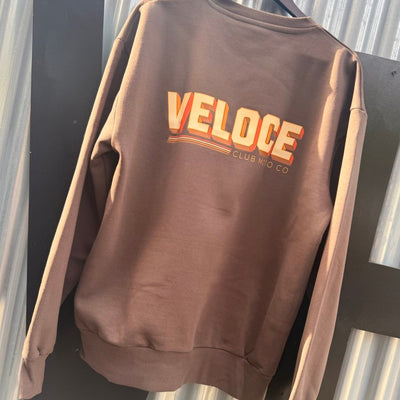 Veloce Club Malibu Motorcycle Sweatshirt in Brown
