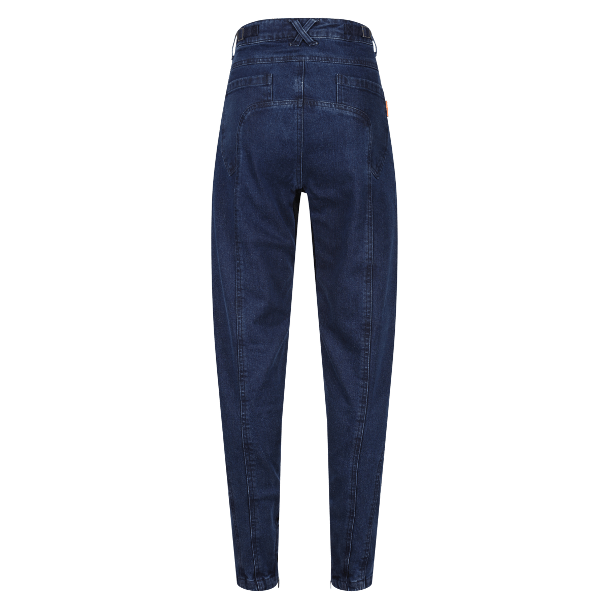 MotoGirl Isla Motorcycle Jeans in blue available at Veloce Club