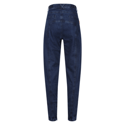 MotoGirl Isla Motorcycle Jeans in blue available at Veloce Club