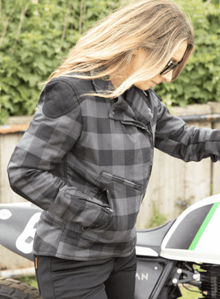 Jessie Flannel Jacket (Grey) - available at Veloce Club