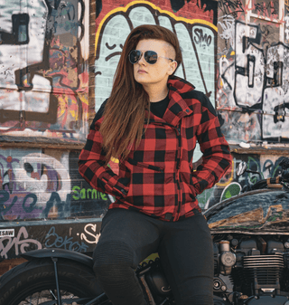 Jessie Flannel Jacket (Red) - available at Veloce Club