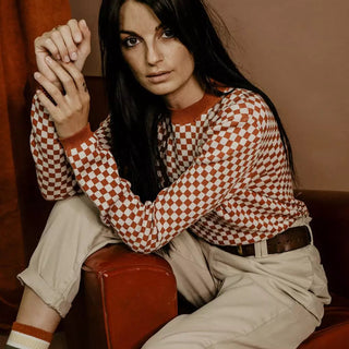 Wildust Sisters Classic Vintage Racing Sweatshirt - Rust | Veloce Club