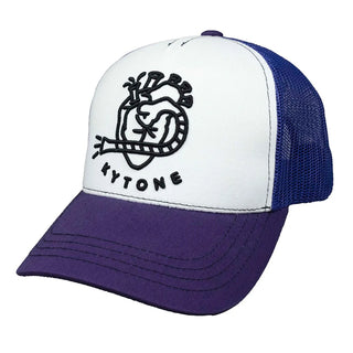 Kytone Heart Cap in White Purple