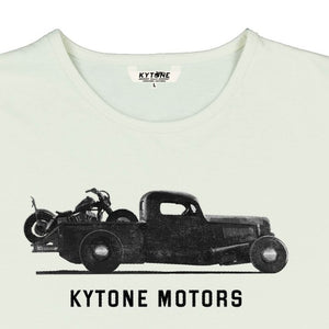 Kytone Hot Rod T-shirt in Cream - available at Veloce Club