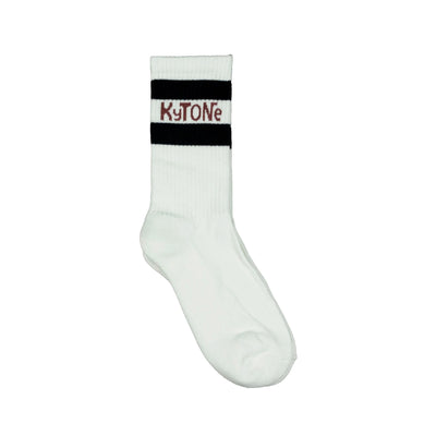 Kytone Stamp Socks - White 100% cotton | Veloce Club