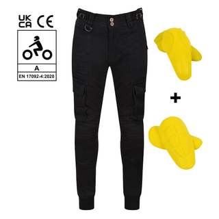 Lara Cargo Black Trousers - available at Veloce Club