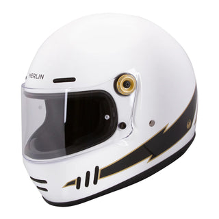Merlin Revival Vintage Helmet Flash White - available at Veloce Club