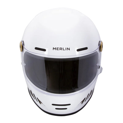 Merlin Revival Vintage Helmet Flash White - available at Veloce Club