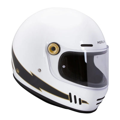 Merlin Revival Vintage Helmet Flash White - available at Veloce Club