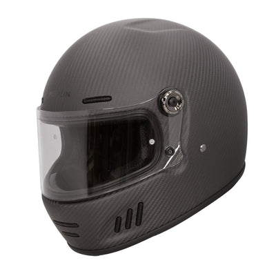 Merlin Revival Vintage Helmet Matt Carbon - available at Veloce Club