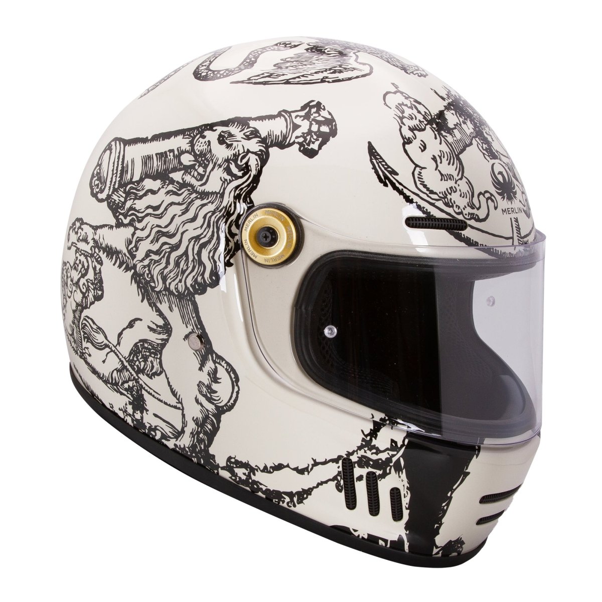 Merlin Revival Vintage Helmet Versus Off White