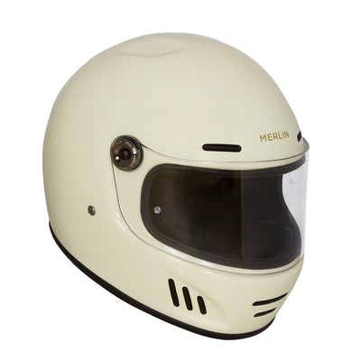 Merlin Revival Vintage Helmet Vintage White - available at Veloce Club