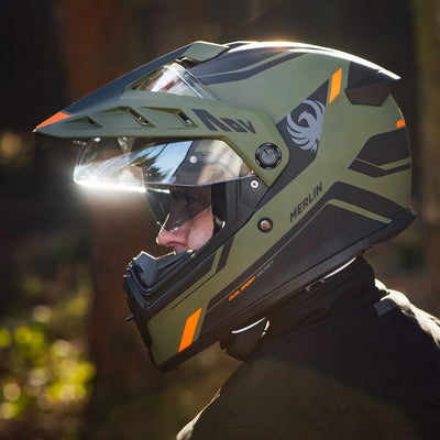 Merlin Torres Adventure Helmet in Block Matt Green