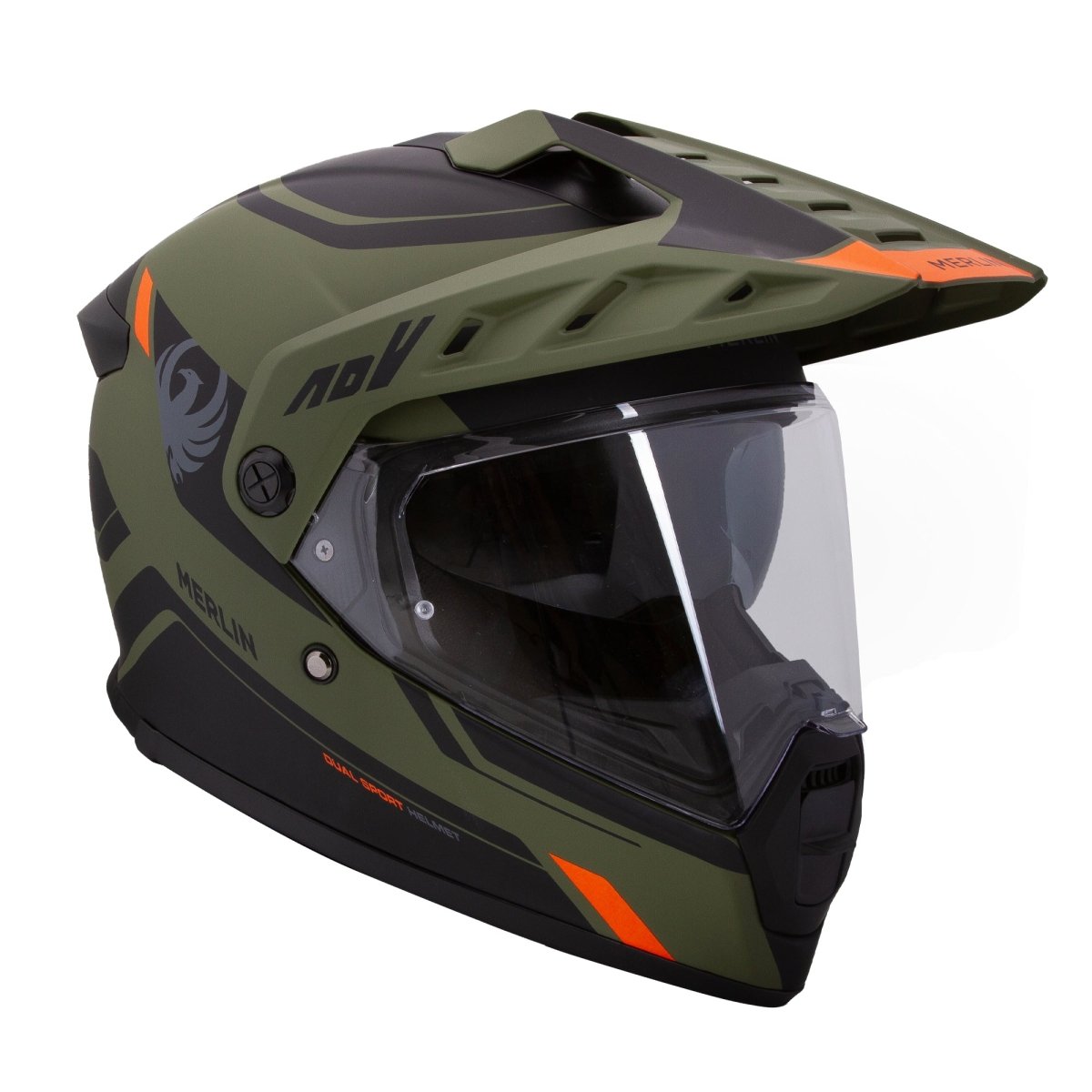 Merlin Torres Adventure Helmet in Block Matt Green